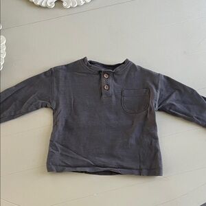 Zara Kids Charcoal Long Sleeve Tee